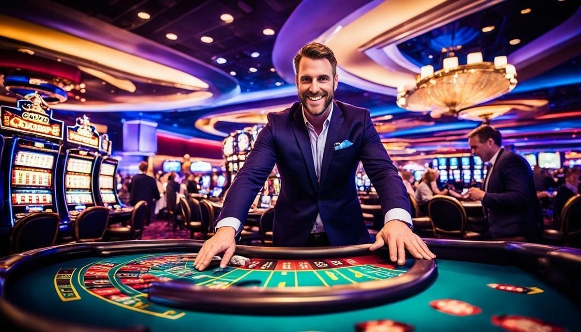Professional live casino studio with multiple camera angles and HD dealer feed